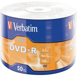Verbatim DVD-R DataLife 4,7 GB, 16×, wrap 50 ks Verbatim DVD-R DataLife 4,7 GB, 16×, wrap 50 ks