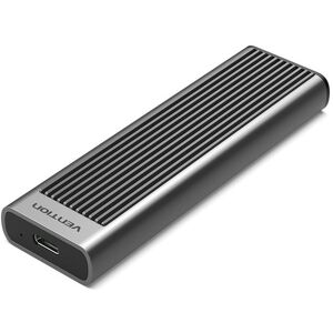 Vention M.2 NVMe SSD Enclosure (USB 3.1 Gen 2-C) with Heat Sink Gray Aluminum Alloy Type Vention M.2 NVMe SSD Enclosure (USB 3.1 Gen 2-C) with Heat Sink Gray Aluminum Alloy Type