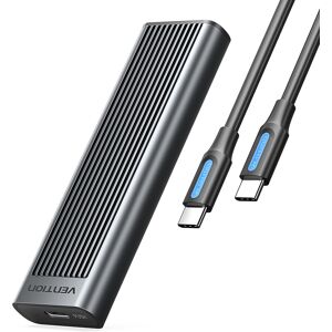 Vention M.2 NVMe & SATA SSD Enclosure USB-C Gray Aluminum Alloy Type Vention M.2 NVMe & SATA SSD Enclosure USB-C Gray Aluminum Alloy Type