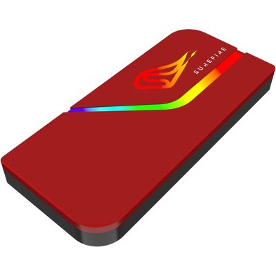 Verbatim SUREFIRE PyroDrive Gaming SSD Slim 2 TB, červený Verbatim SUREFIRE PyroDrive Gaming SSD Slim 2 TB, červený