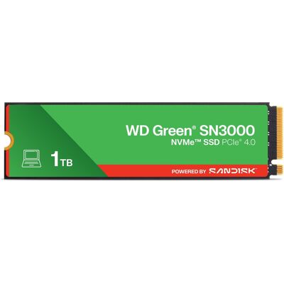 WD Green SN3000 NVMe SSD POWERED BY SANDISK 1 TB WD Green SN3000 NVMe SSD POWERED BY SANDISK 1 TB