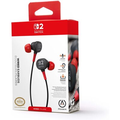 PowerA Wired Earbuds – Nintendo Switch 2 – Black PowerA Wired Earbuds – Nintendo Switch 2 – Black