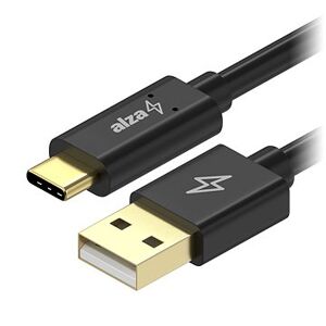 AlzaPower Core Charge USB-A to USB-C 2.0 0.1m čierny