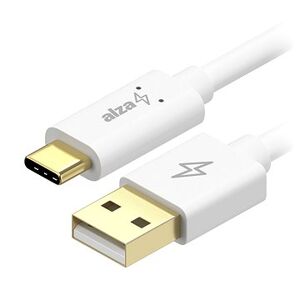 AlzaPower Core Charge USB-A to USB-C 2.0 0.13m biely