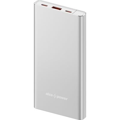 AlzaPower Metal Gen2 10000 mAh Power Delivery (22,5 W) strieborná AlzaPower Metal Gen2 10000 mAh Power Delivery (22,5 W) strieborná