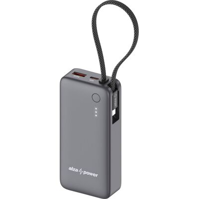 AlzaPower Loop 10000mAh Power Delivery (45W) sivá AlzaPower Loop 10000mAh Power Delivery (45W) sivá