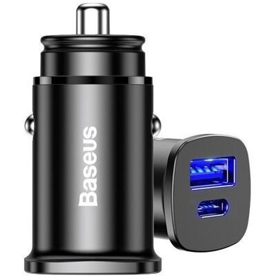 Baseus Square metal A+C 30 W PPS Car Charger (PD3.0?QC4.0+SCP?AFC) Black Baseus Square metal A+C 30 W PPS Car Charger (PD3.0?QC4.0+SCP?AFC) Black