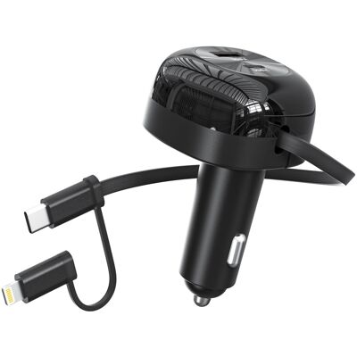 ChoeTech 81W USB-C+USB-C adaptér s C+L Interface Stretchable cable ChoeTech 81W USB-C+USB-C adaptér s C+L Interface Stretchable cable