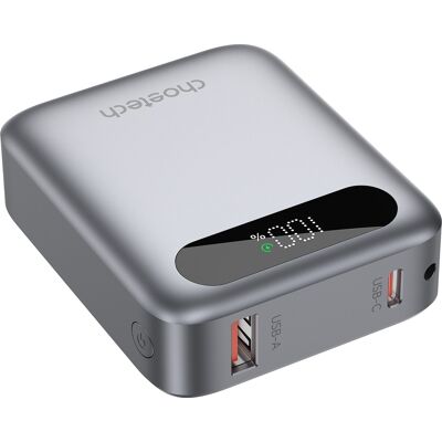 ChoeTech CCC Certified 10000 mAh mini Digital Power Bank-grey ChoeTech CCC Certified 10000 mAh mini Digital Power Bank-grey