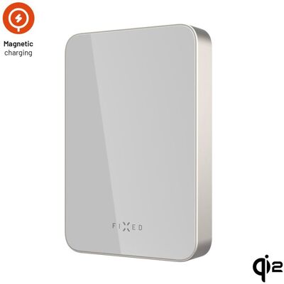 FIXED MagZen 10 Crystal UltraSlim s bezdrôtovým nabíjaním Qi2 a MagSafe 10 000 mAh titánová FIXED MagZen 10 Crystal UltraSlim s bezdrôtovým nabíjaním Qi2 a MagSafe 10 000 mAh titánová