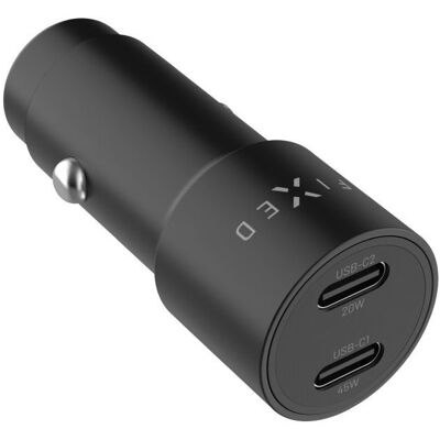 FIXED s 2× USB-C výstupom podpora PD 3.0 65 W čierna FIXED s 2× USB-C výstupom podpora PD 3.0 65 W čierna
