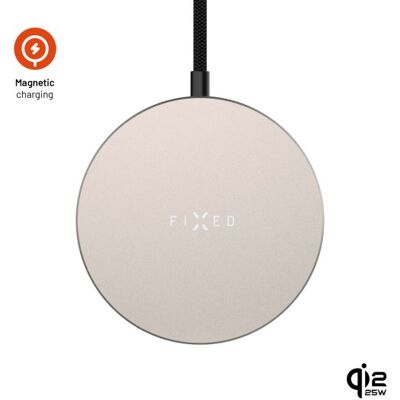 FIXED MagPad Slim2 s podporou MagSafe Qi2.2 25 W titánová FIXED MagPad Slim2 s podporou MagSafe Qi2.2 25 W titánová