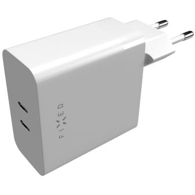 FIXED Travel s 2xUSB-C výstupom podpora PD 65W biela FIXED Travel s 2xUSB-C výstupom podpora PD 65W biela