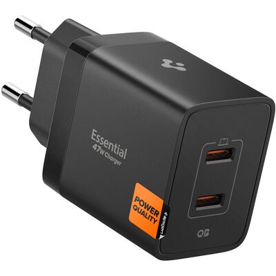 Spigen Essential 47 W Wall Charger EE472EU Black Spigen Essential 47 W Wall Charger EE472EU Black