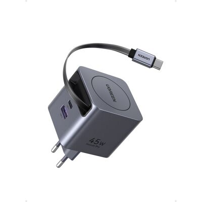 UGREEN 45 W GaN Fast Charger with Retractable Cable UGREEN 45 W GaN Fast Charger with Retractable Cable