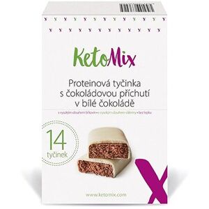 KetoMix Proteinové tyčinky s čokoládovou příchutí v bílé čokoládě 14 × 40 g