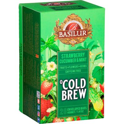 BASILUR Cold Brew Strawberry Cucumber & Mint prebal 20× 2 g BASILUR Cold Brew Strawberry Cucumber & Mint prebal 20× 2 g