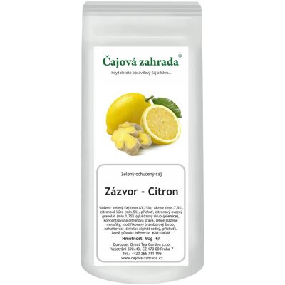 Čajová zahrada Čajová záhrada – Zázvor & Citrón – zelený ochutený čaj, 90 g Čajová zahrada Čajová záhrada – Zázvor & Citrón – zelený ochutený čaj, 90 g