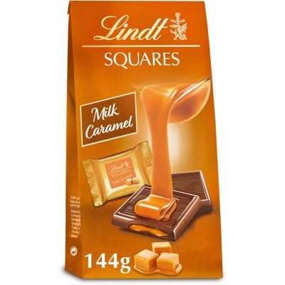 LINDT Squares Mliečna Čokoláda S Karamelovou Náplňou 144 g LINDT Squares Mliečna Čokoláda S Karamelovou Náplňou 144 g