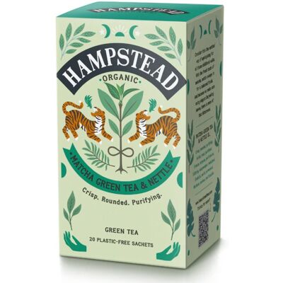 Hampstead Tea BIO Zelený čaj Matcha a žihľava 20 ks Hampstead Tea BIO Zelený čaj Matcha a žihľava 20 ks