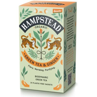 Hampstead Tea BIO Zelený čaj so zázvorom a citrónovou trávou 20 ks Hampstead Tea BIO Zelený čaj so zázvorom a citrónovou trávou 20 ks