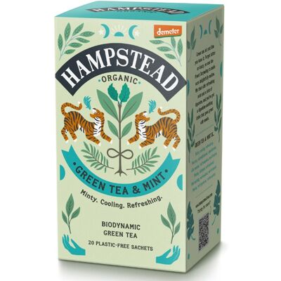 Hampstead Tea BIO Zelený čaj s mätou a sladkým drievkom 20 ks Hampstead Tea BIO Zelený čaj s mätou a sladkým drievkom 20 ks