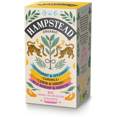 Hampstead Tea BIO selekcia bylinných a ovocných čajov 20 ks Hampstead Tea BIO selekcia bylinných a ovocných čajov 20 ks