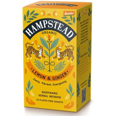 Hampstead Tea BIO citrónový čaj so zázvorom 20 ks Hampstead Tea BIO citrónový čaj so zázvorom 20 ks