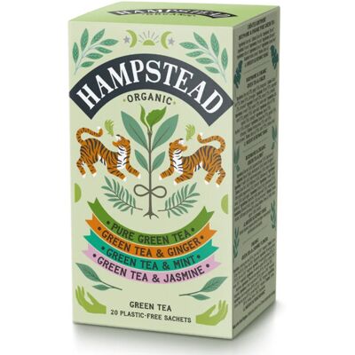 Hampstead Tea BIO selekcia zelených čajov 20 ks Hampstead Tea BIO selekcia zelených čajov 20 ks