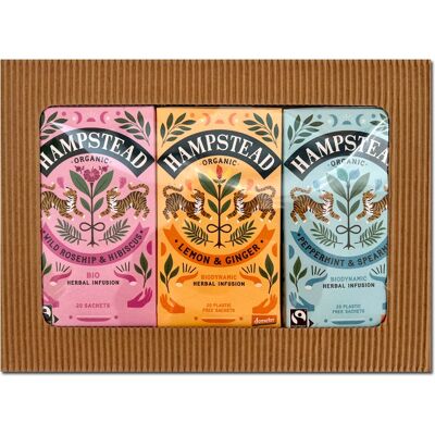 Hampstead Tea BIO Darčekový balíček výber bylinných čajov 3× 20 ks Hampstead Tea BIO Darčekový balíček výber bylinných čajov 3× 20 ks