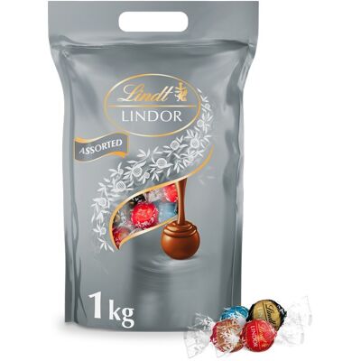 LINDT Lindor Pralinky Zmes Strieborný Mix 1000 g LINDT Lindor Pralinky Zmes Strieborný Mix 1000 g