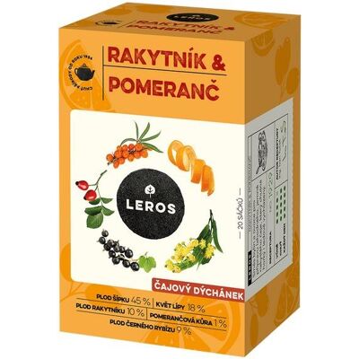 LEROS ČAJOVÝ VEČIEROK, RAKYTNÍK & POMARANČ 20× 2 g LEROS ČAJOVÝ VEČIEROK, RAKYTNÍK & POMARANČ 20× 2 g