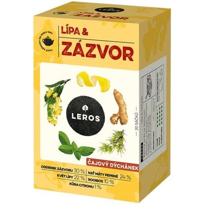 LEROS ČAJOVÝ VEČIEROK, LIPA & ZÁZVOR 20× 2 g LEROS ČAJOVÝ VEČIEROK, LIPA & ZÁZVOR 20× 2 g