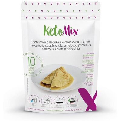 KETOMIX Proteínová palacinka s karamelovou príchuťou 250 g 10 porcií) KETOMIX Proteínová palacinka s karamelovou príchuťou 250 g 10 porcií)