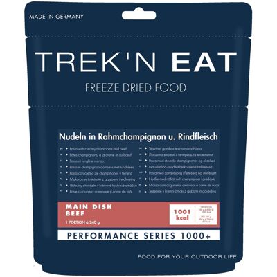 Trek'n eat Cestoviny s hovädzím v krémovej hubovej omáčke 1000+ kcal Trek'n eat Cestoviny s hovädzím v krémovej hubovej omáčke 1000+ kcal