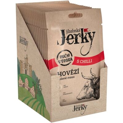 Jihočeské Jerky Hovädzie s chilli 20 ks Jihočeské Jerky Hovädzie s chilli 20 ks