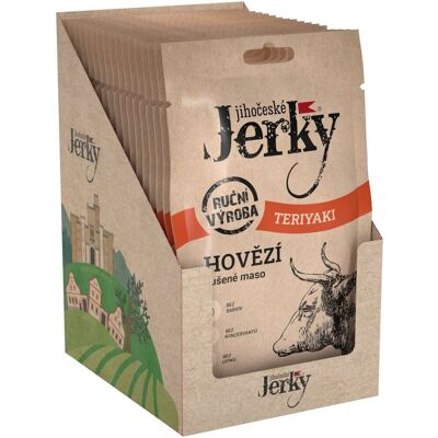 Jihočeské Jerky Hovädzie teriyaki 20 ks Jihočeské Jerky Hovädzie teriyaki 20 ks