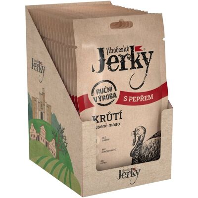 Jihočeské Jerky Morčacie s korením 20 ks Jihočeské Jerky Morčacie s korením 20 ks