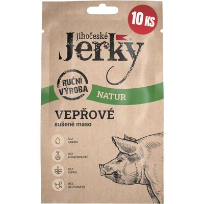 Jihočeské Jerky Bravčové natur 200 g (10× 20 g) Jihočeské Jerky Bravčové natur 200 g (10× 20 g)