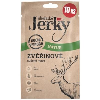 Jihočeské Jerky Juhočeské Jerky Zverinové natur 200 g (10× 20 g) Jihočeské Jerky Juhočeské Jerky Zverinové natur 200 g (10× 20 g)
