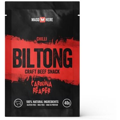 Maso Here hovädzí biltong chilli 40 g Maso Here hovädzí biltong chilli 40 g