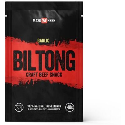 Maso Here hovädzí biltong cesnak 40 g Maso Here hovädzí biltong cesnak 40 g