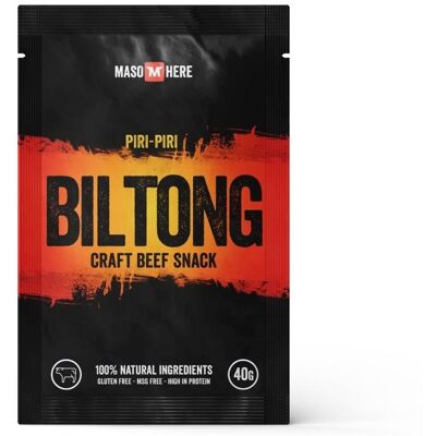 Maso Here hovädzí biltong piri piri 40 g Maso Here hovädzí biltong piri piri 40 g