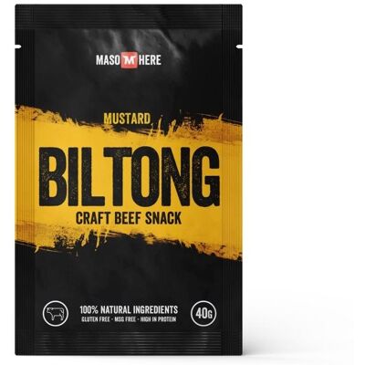 Maso Here hovädzí biltong horčica 40 g Maso Here hovädzí biltong horčica 40 g