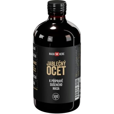 Maso Here – Jablčný ocot na prípravu sušeného mäsa 500 ml Maso Here – Jablčný ocot na prípravu sušeného mäsa 500 ml