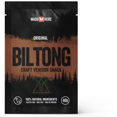 Maso Here Mäso Here jelenie biltong originál 30 g Maso Here Mäso Here jelenie biltong originál 30 g