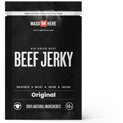 Maso Here hovädzie jerky originál 40 g Maso Here hovädzie jerky originál 40 g