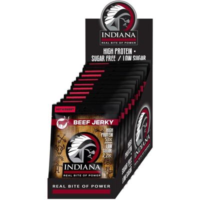 INDIANA Jerky hovädzie Hot & Sweet 15× 25 g display INDIANA Jerky hovädzie Hot & Sweet 15× 25 g display