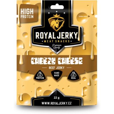 ROYAL JERKY Hovädzie sušené mäso Cheezy Cheese 22 g ROYAL JERKY Hovädzie sušené mäso Cheezy Cheese 22 g
