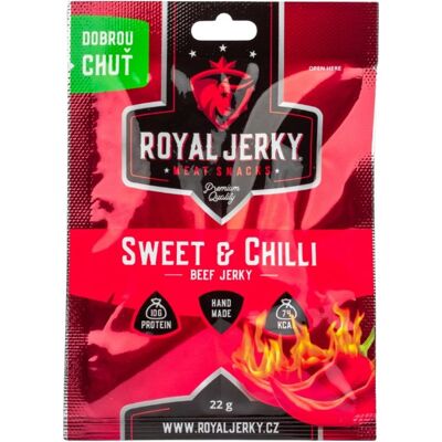 ROYAL JERKY Hovädzie sušené mäso Sweet & Chilli 22 g ROYAL JERKY Hovädzie sušené mäso Sweet & Chilli 22 g